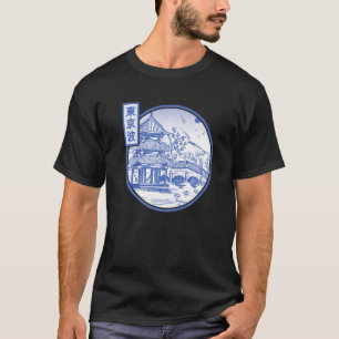 Japanische Gartenlinie Kunst Japan Kunst Tempel Ja T-Shirt