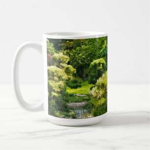 Japanische Gartenmalerei Effekt Landschaft Kaffeetasse