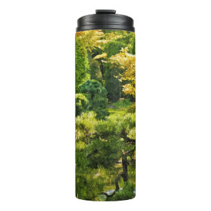 Japanische Gartenmalerei Effekt Landschaft Thermosbecher