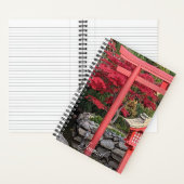 Japanische Gartenstrukturen und Blätter von Rotem Notizblock (Innen)