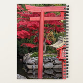 Japanische Gartenstrukturen und Blätter von Rotem Notizblock (Rückseite)