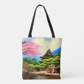 Japanische Gartentote Tasche (Rückseite)