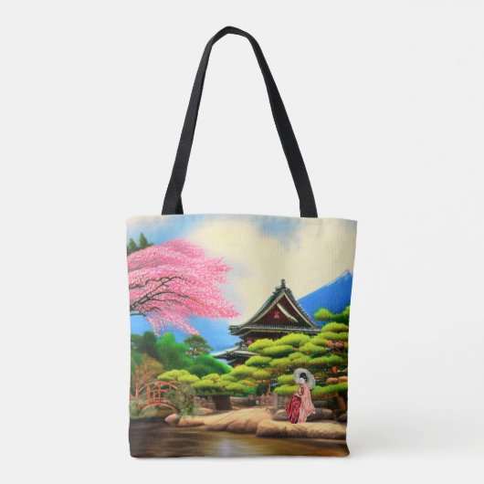 Japanische Gartentote Tasche (Rückseite)