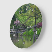 Japanische Gartenuhr Große Wanduhr (Winkel)