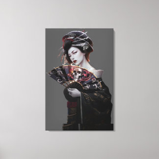 Japanische Geisha Art Wrapped Canvas Leinwanddruck