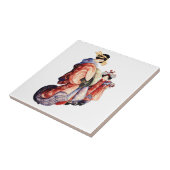 Japanische Geisha Fliese (Seite)