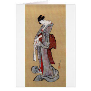 Japanische Geisha-Frau, Hokusai, Ukiyo-e
