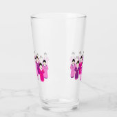 Japanische Geisha in Kimonos Hübsch Glas (Links)