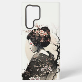 Japanische Geisha Ink Art Sakura - Samsung Galaxy Hülle