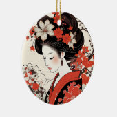 Japanische Geisha-Keramik Keramik Ornament (Rechts)