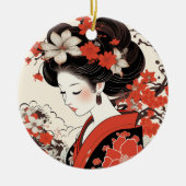 Japanische Geisha-Keramik Keramik Ornament (Vorne)