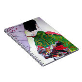 Japanische Geisha-Kunst mit Kimono und Schirm Notizblock (Rechte Seite)