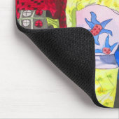 Japanische Geisha-Kunst vom Frühling Mousepad (Ecke)