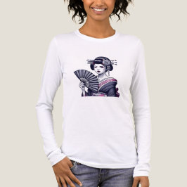 Japanische Geisha-Langärmelhemd Tri-Blend Shirt