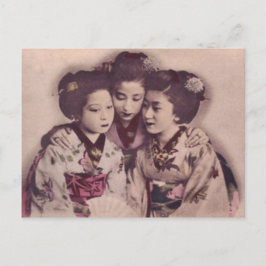 Japanische Geisha-Mädchen, 1900 Postkarte (Vorderseite)