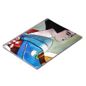 Japanische Geisha mit Blue Kimono Originalkunst Notizblock (Linke Seite)