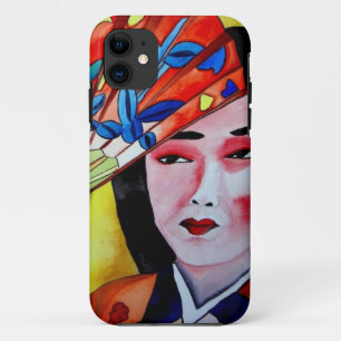 Japanische Geisha mit originaler Aquarellkunst Case-Mate iPhone Hülle