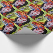 japanische Geisha mit originaler Kunstmalerei Geschenkpapier (Ecke)