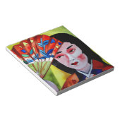 japanische Geisha mit originaler Kunstmalerei Notizblock (angewinkelt)
