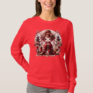 Japanische Geisha-Niedliche Szene T-Shirt