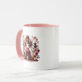 Japanische Geisha-Niedliche Szene Tasse (Vorderseite Links)