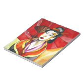Japanische Geisha-Originalkunst Aquarellmalerei Notizblock (Rotiert)
