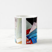 Japanische Geisha-Originalmalerei Kaffeetasse (Mittel)