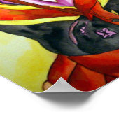 Japanische Geisha-Originalmalerei Poster (Ecke)