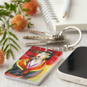 Japanische Geisha-Originalmalerei Schlüsselanhänger (Vorderseite rechts)