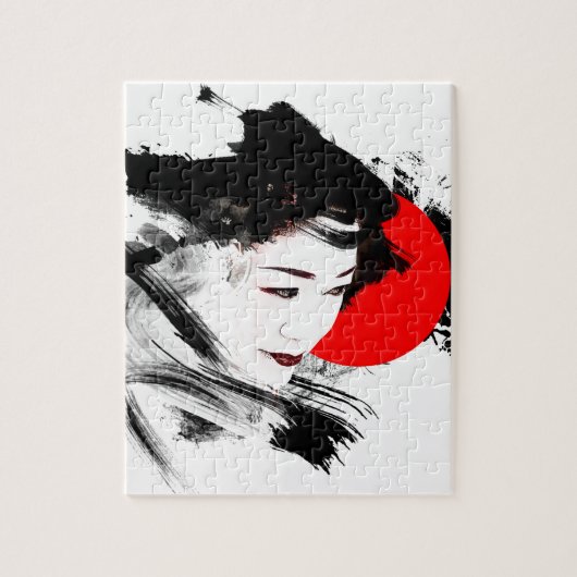 Japanische Geisha Puzzle (Vertikal)