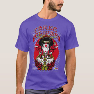 Japanische Geisha Robot Outrun Futurism Streetwear T-Shirt