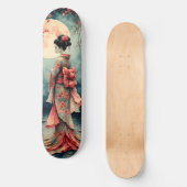 Japanische Geisha Skateboard (Vorderseite)