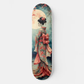 Japanische Geisha Skateboard (Vorderseite)