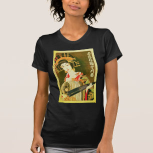 Japanische Geisha & Wasaga Papier-Schirm-Kunst T-Shirt