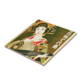 Japanische Geisha & Wasaga Papier Schirmkunst Fliese (Seite)