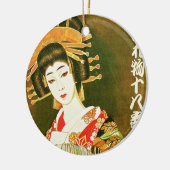 Japanische Geisha & Wasaga Papier Schirmkunst Keramikornament (Links)