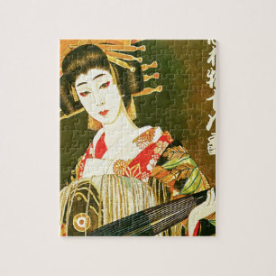 Japanische Geisha & Wasaga Papier Schirmkunst Puzzle