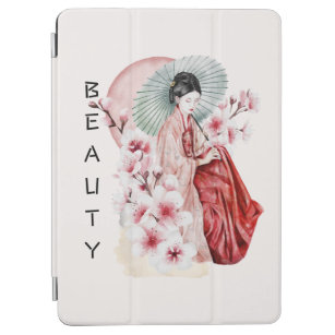 Japanische Geisha Wasserfarbe mit Kimono und Sakur iPad Air Hülle