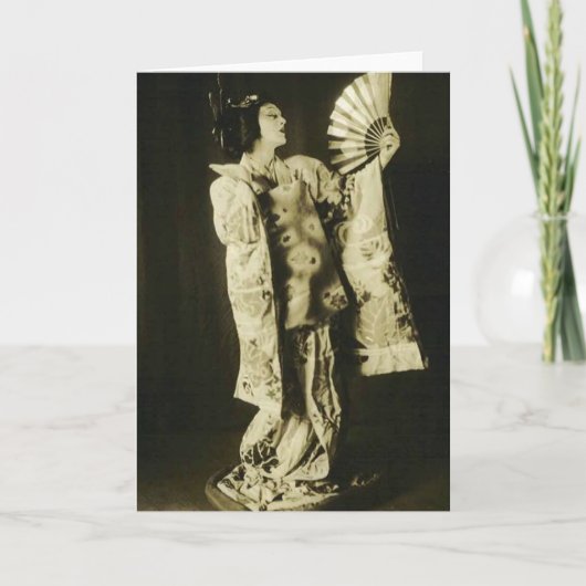 japanische Geishagrußkarte Karte (Vorderseite)