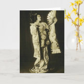 japanische Geishagrußkarte Karte (Gelbe Blume)