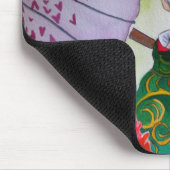 Japanische Geishakunst mit Kimono und Regenschirm Mousepad (Ecke)