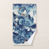 Japanische Geisya Frau, Kuniyoshi, Ukiyo-e Badhandtuch Set (Handtuch)