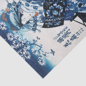 Japanische Geisya Frau, Kuniyoshi, Ukiyo-e Seidenpapier (Ausschnitt)