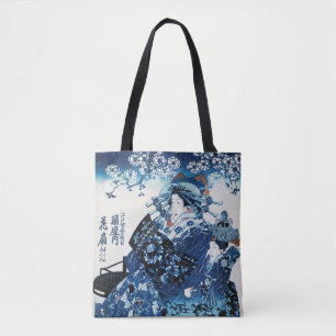 Japanische Geisya Frau, Kuniyoshi, Ukiyo-e Tasche