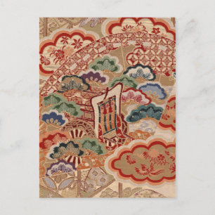 Japanische Gewebe 2012 Pocket Calendar Postkarte