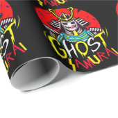 Japanische Ghost Samurai Kampfkunst im Retro-Stil Geschenkpapier (Rolleneckpunkt)