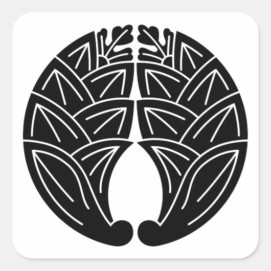 Japanische Gingers Quadratischer Aufkleber (Vorderseite)