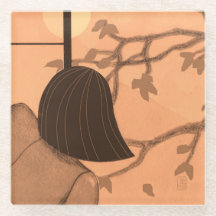 Japanische Girl Autumn Classy Glass Untersetzer