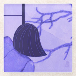 Japanische Girl Winter Classy Glass Untersetzer