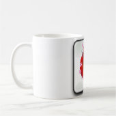 Japanische glatte Flagge Kaffeetasse (Links)